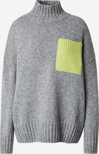 Laisvas megztinis 'Scuple' iš HUGO, spalva – margai pilka / šviesiai žalia, Prekių apžvalga