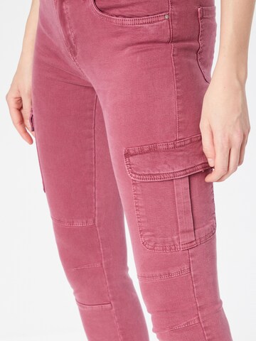 ONLY Slimfit Cargobroek 'Missouri' in Roze