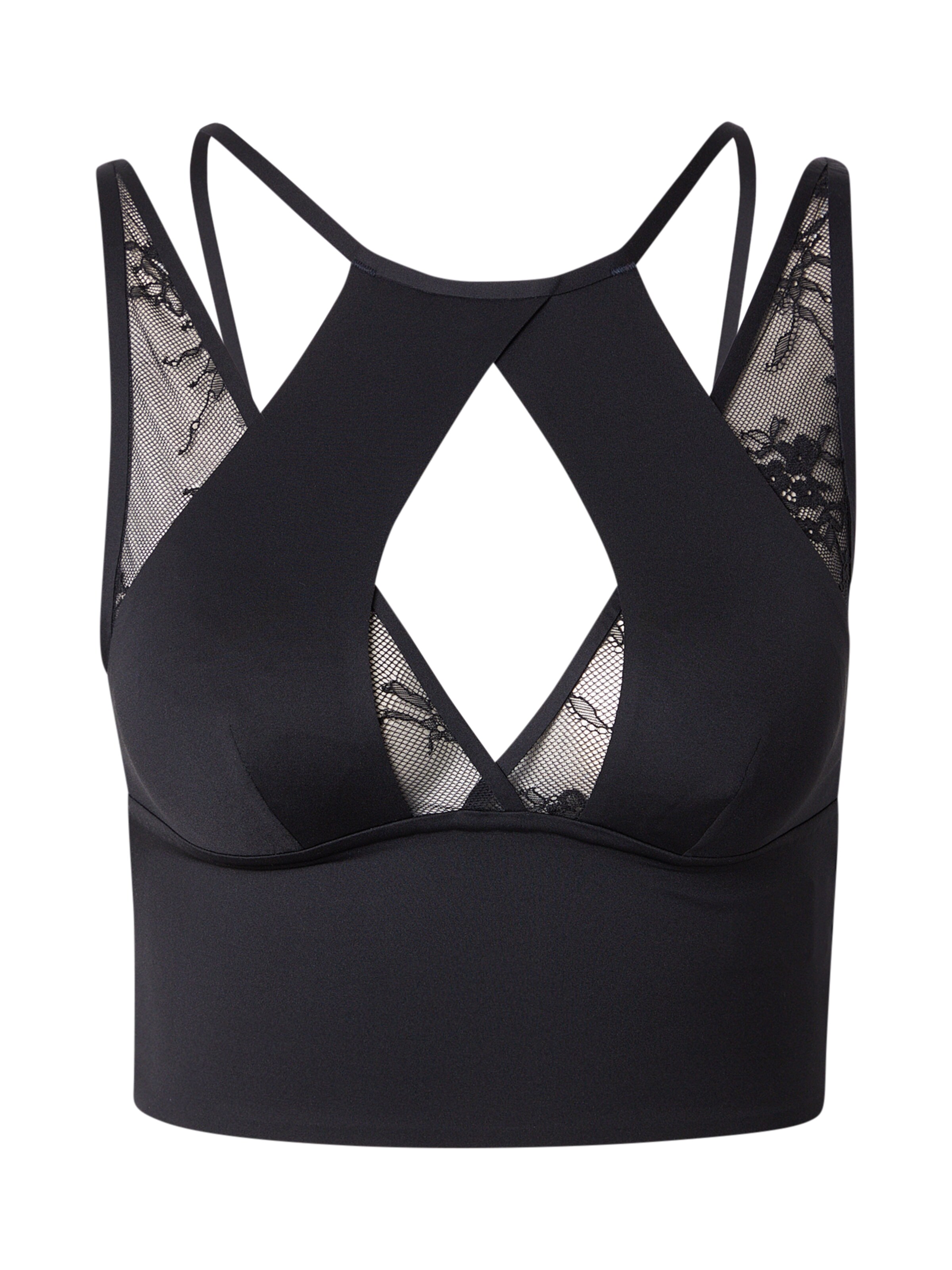 juoda Hunkemöller Aukštu kaklu Liemenėlė 'Vivianne': priekis