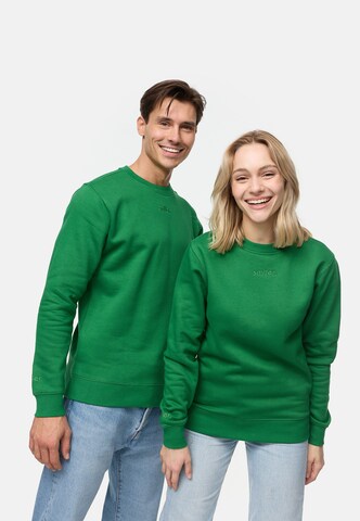 smiler. Sweatshirt dude. in Grün: Vorderseite