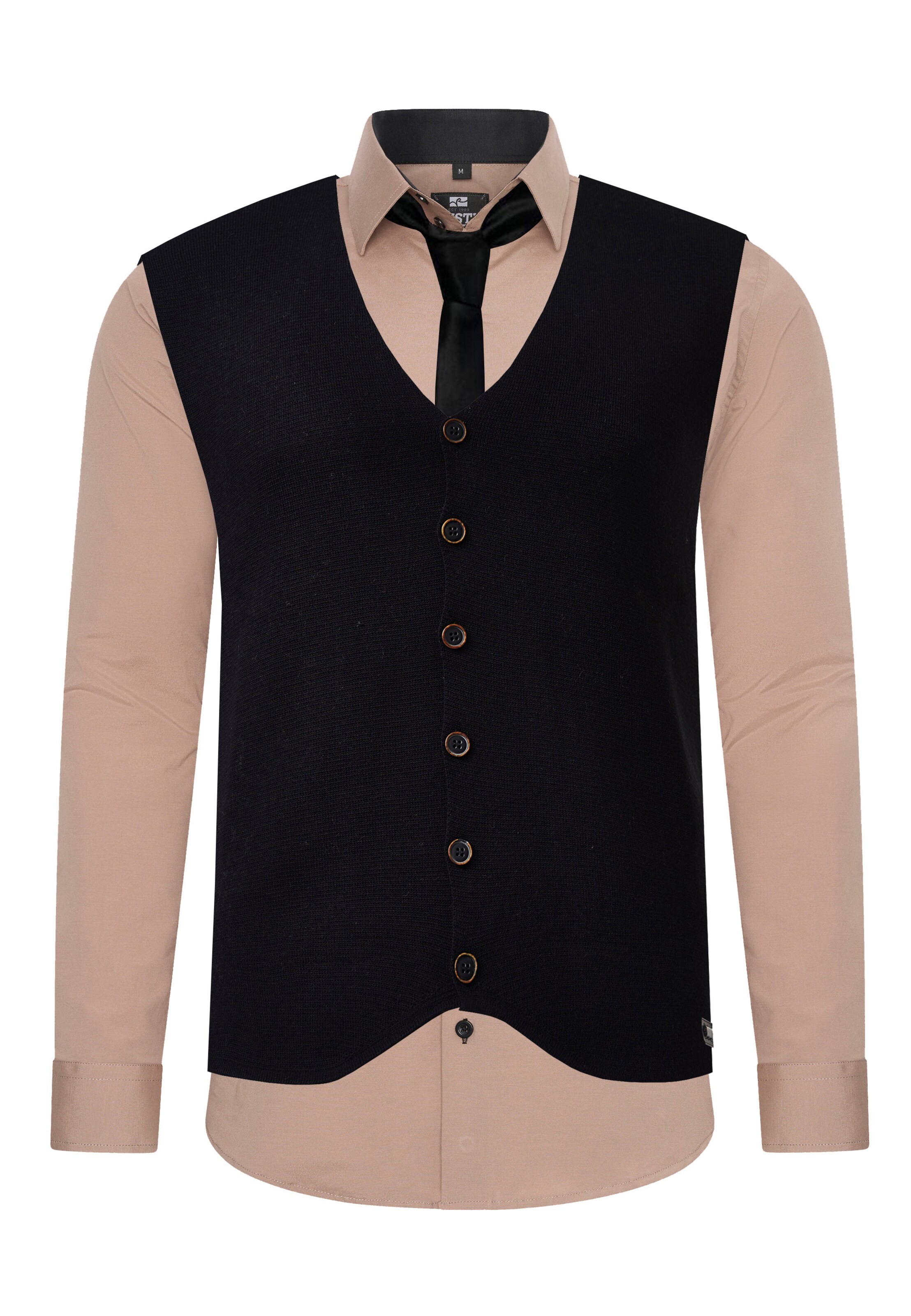 Rusty Neal Slim fit Button Up Shirt in Beige