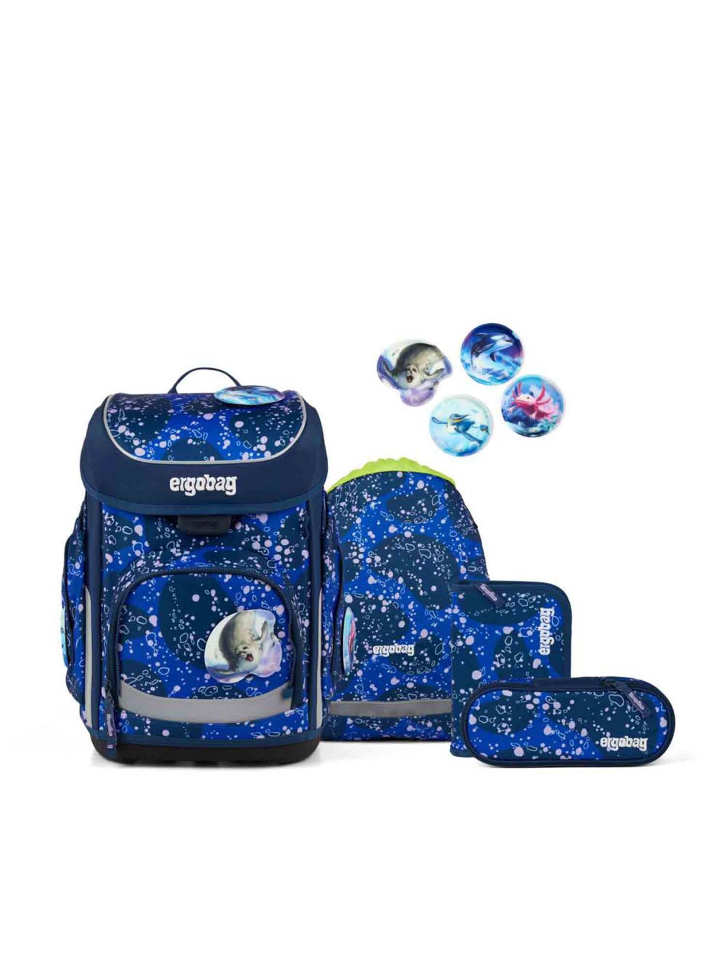 ergobag Backpack 'Set 5tlg. 2026' in Blue: front