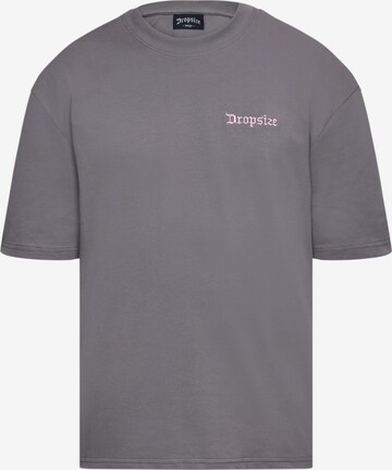 T-Shirt Dropsize en gris : devant