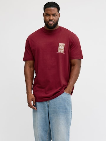 T-Shirt Jack & Jones Plus en rouge : devant
