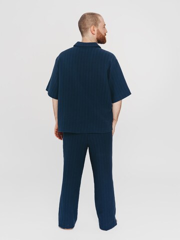 Erlich Textil Regular Fit Hemd in Blau