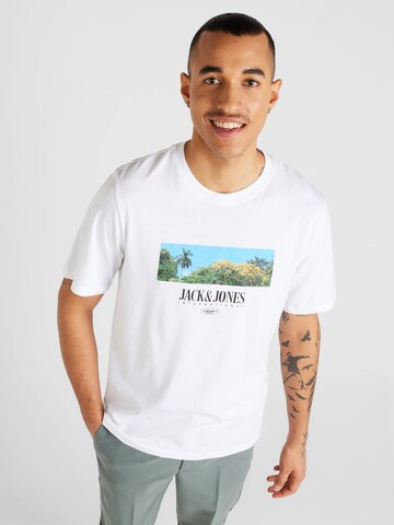 JACK & JONES T-shirt 'LUCCA' i vit: framsida