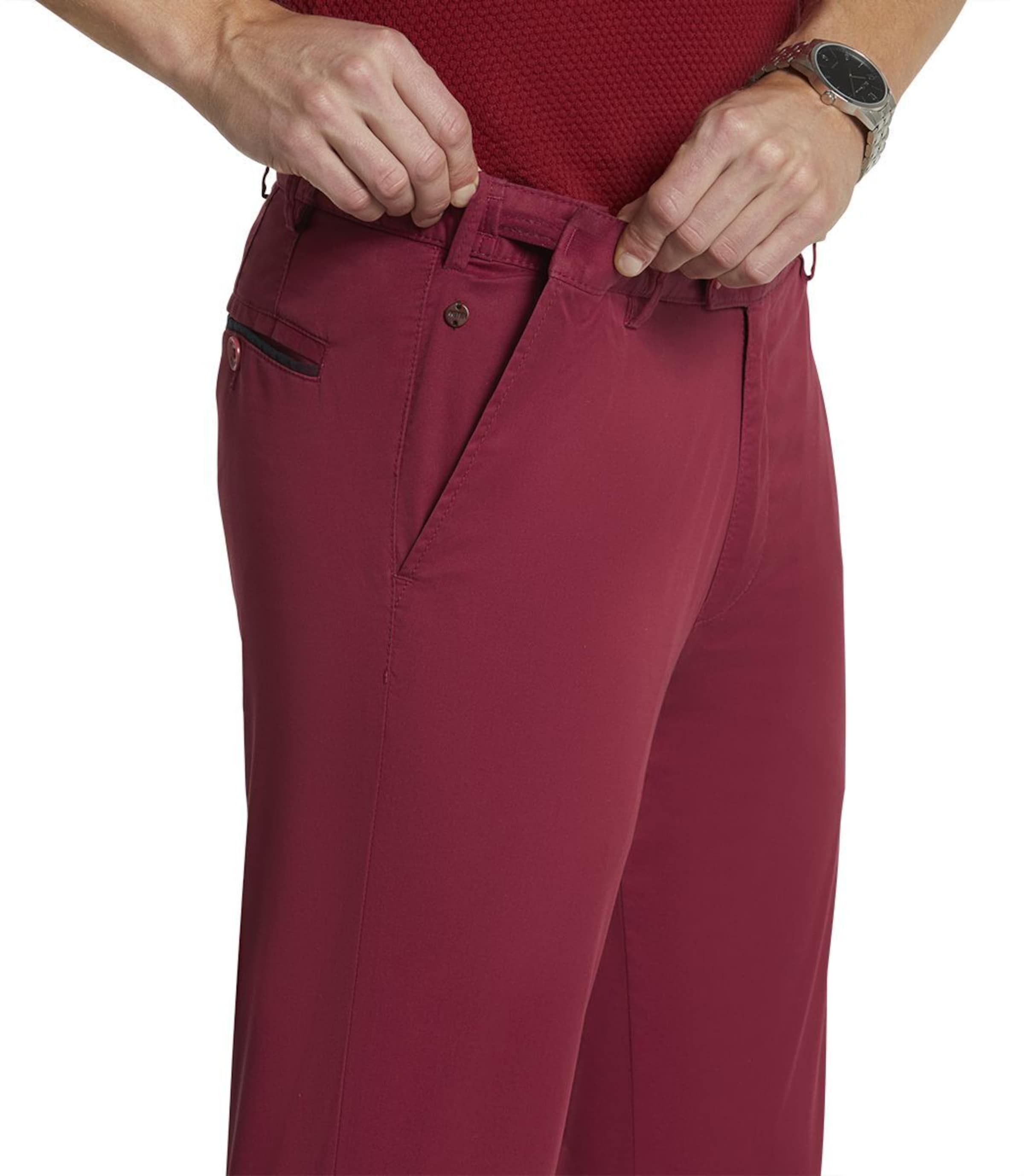 MEYER Regular Chino trousers 'Oslo' in Red