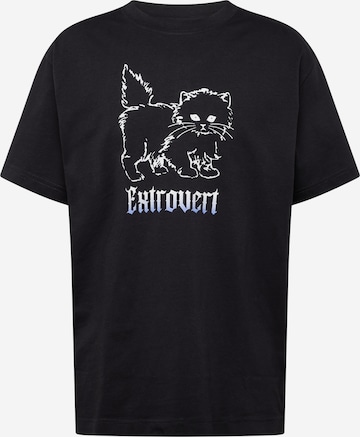 juoda WEEKDAY Marškinėliai: priekis