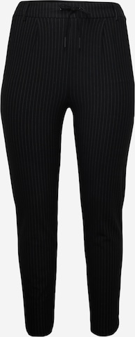 ONLY Carmakoma Slim fit Pleat-front trousers 'GOLDTRASH' in Black: front