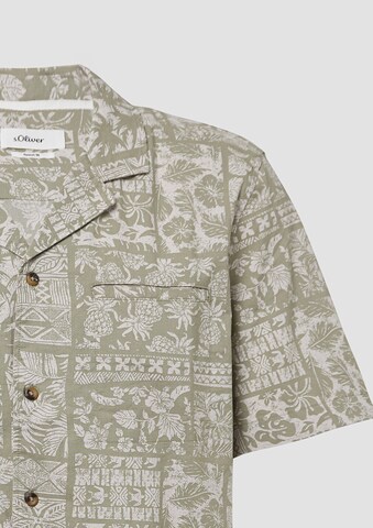 s.Oliver Regular fit Button Up Shirt in Green