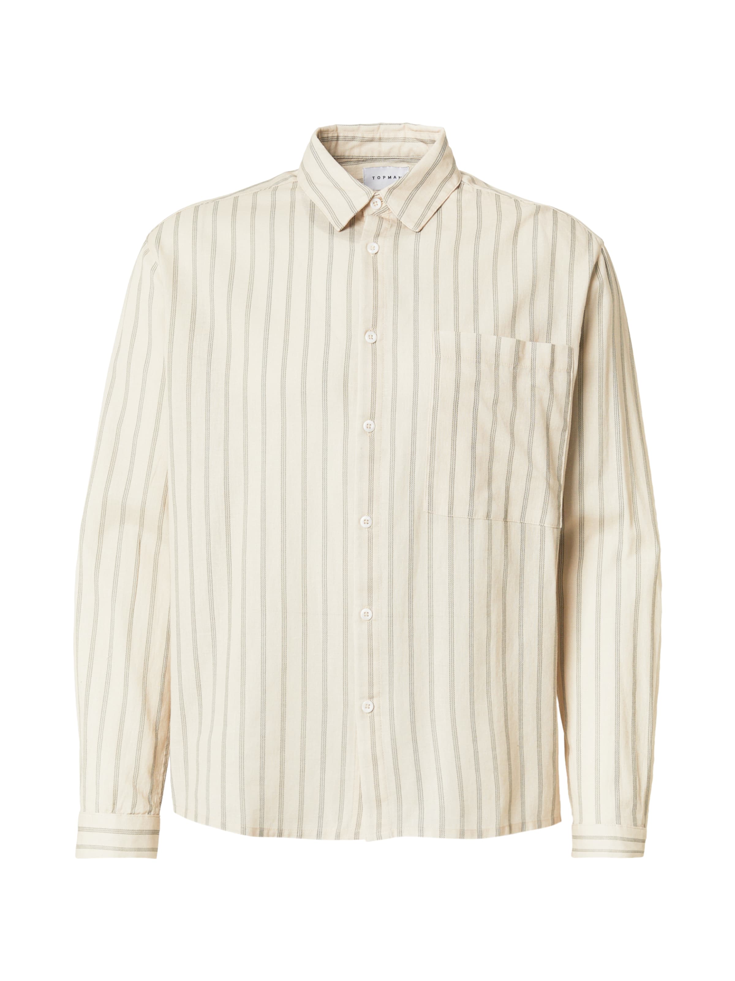 TOPMAN Comfort fit Button Up Shirt in Grey: front