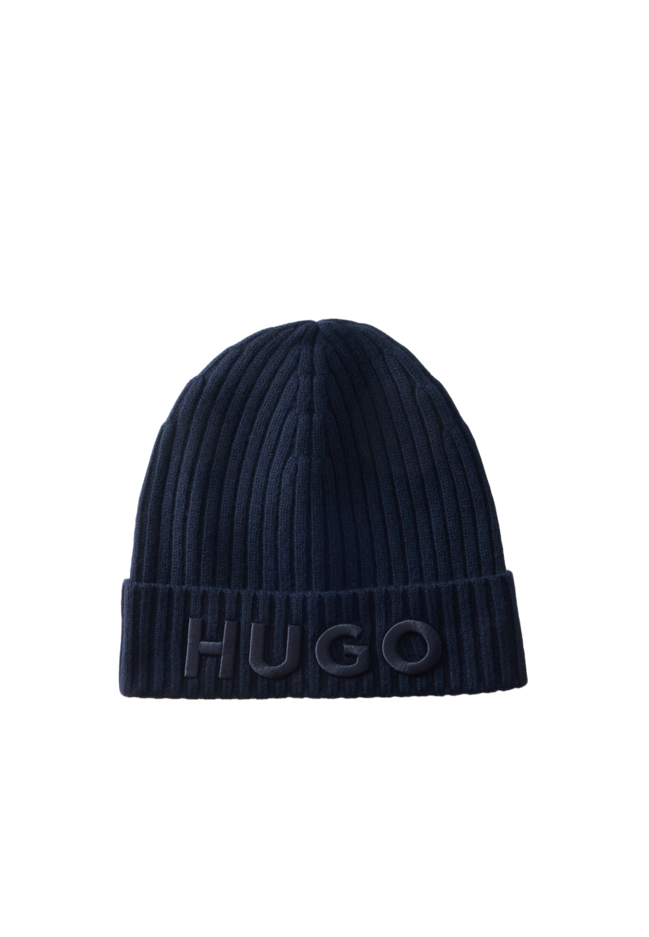 HUGO Шапка в синьо: отпред