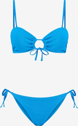 mėlyna Shiwi Bandeau Bikinis 'Zoe': priekis
