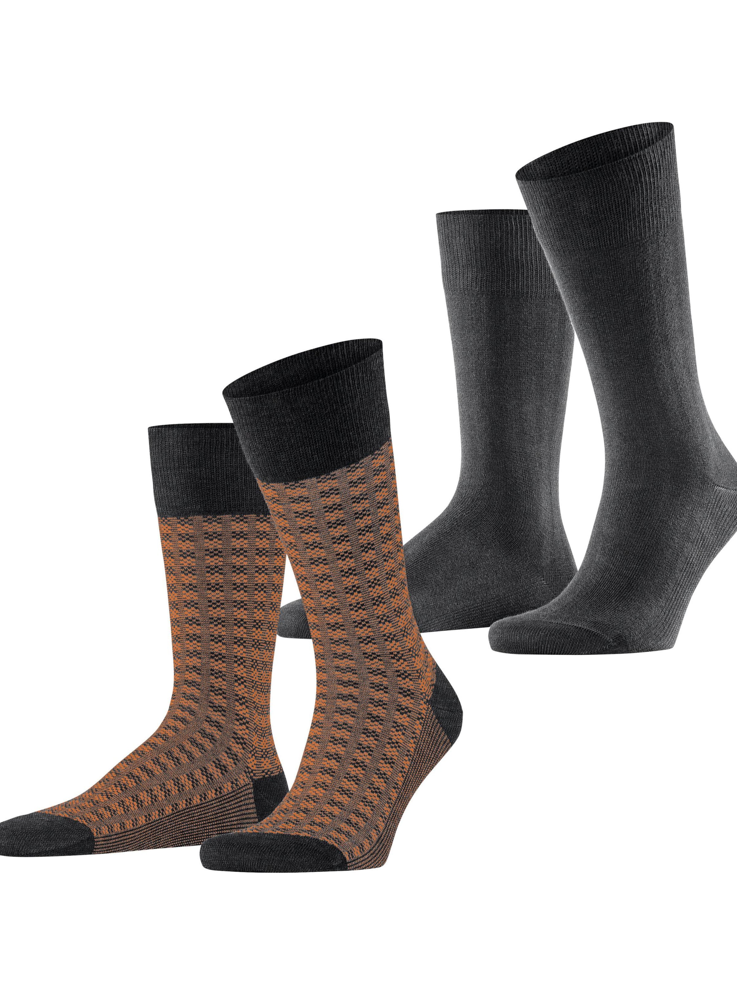 ESPRIT Socken 'Houndstooth 2-Pack'‌‌ in Grau: Vorderseite