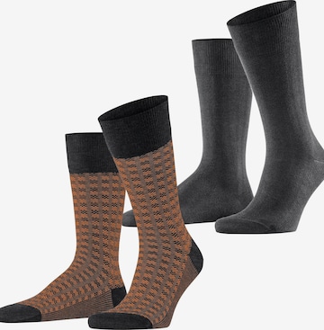 ESPRIT Socken 'Houndstooth 2-Pack' in Grau: Vorderseite