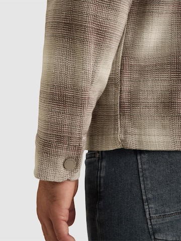 Cappotto di mezza stagione 'Overshirt with zipper closure and check pattern' di VANGUARD in grigio