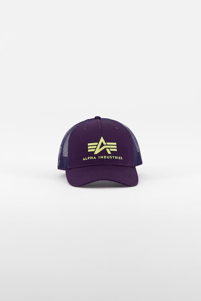 Șapcă ALPHA INDUSTRIES pe galben / mov mură, Vizualizare produs