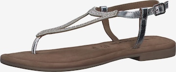 TAMARIS T-Bar Sandals in Silver: front