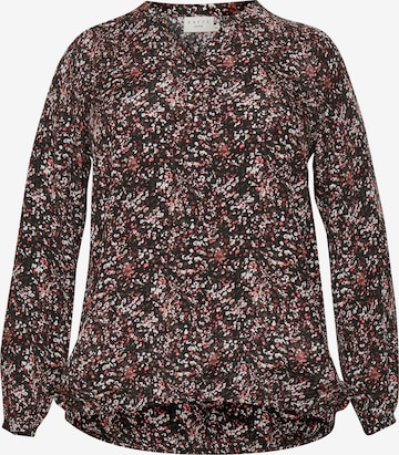 KAFFE CURVE Blouse 'Olanda' in Bruin: voorkant