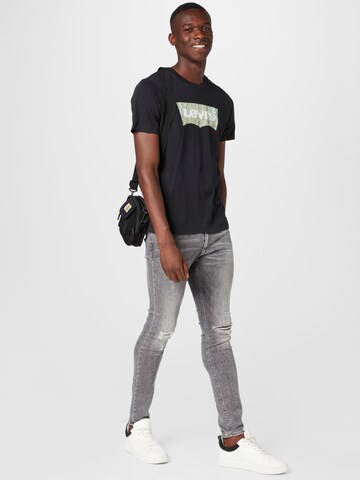 LEVI'S ® Regular Shirt 'Graphic Crewneck Tee' in Black