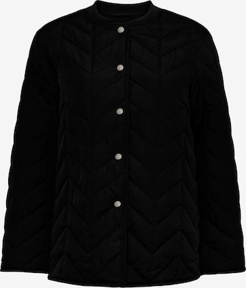 PIECES Between-Season Jacket 'FAWN' in Black: front