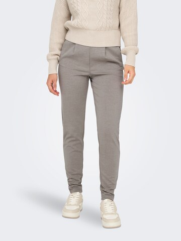ONLY Slimfit Broek 'ONLPoptrash' in Grijs: voorkant
