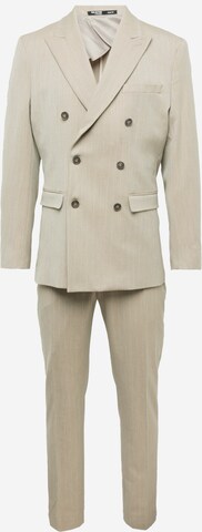 Coupe slim Costume 'PETER' SELECTED HOMME en beige : devant