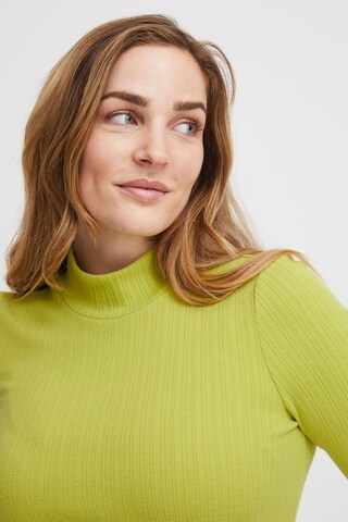Fransa Sweater 'Henley' in Green