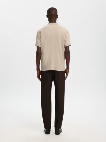 T-Shirt 'SLHFave' SELECTED en beige