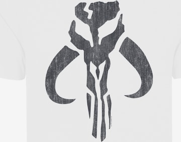 T-Shirt 'Star Wars The Mandalorian Banther Skull' F4NT4STIC en blanc : devant