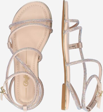 BUFFALO Strap sandal in Beige