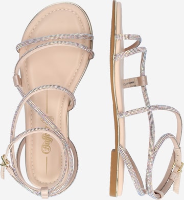 BUFFALO Strap Sandals in Beige