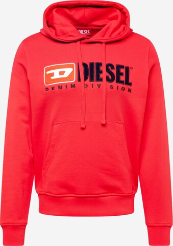 DIESEL Sweatshirt 'GINN' i rød: forside