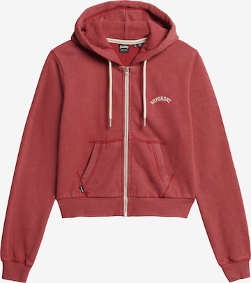 Veste de survêtement 'Essential' Superdry en rouge : devant