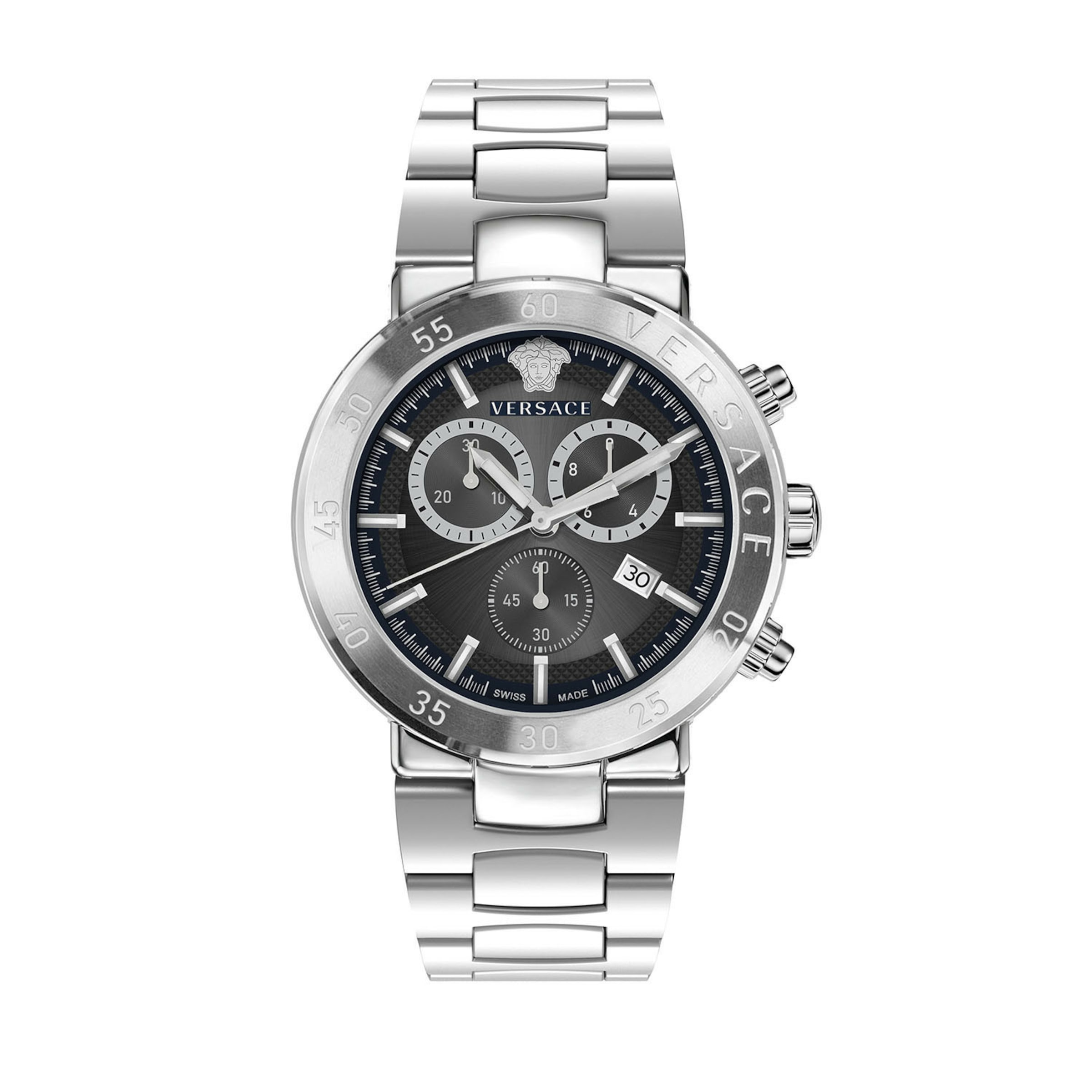 VERSACE Analoguhr in Silber: Vorderseite