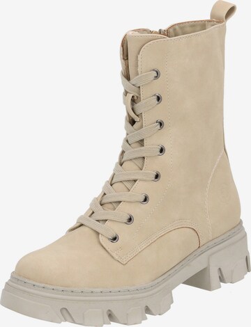 Palado Lace-Up Boots 'Lefkada 2' in Beige: front