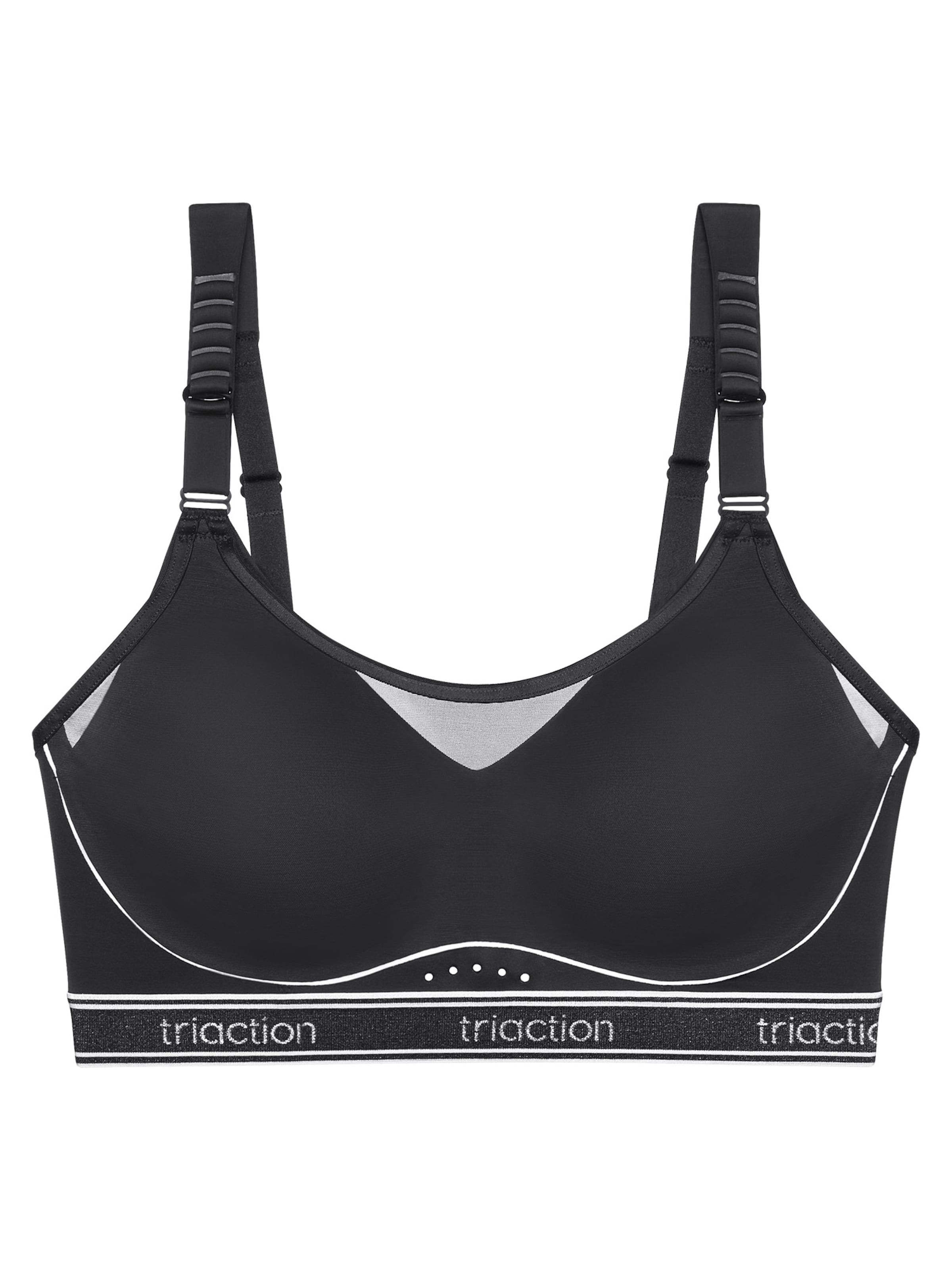Triumph Triaction Bra 'Cardio Breeze' in Black: front