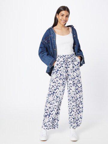 Gina Tricot Wide leg Trousers 'Disa' in Blue