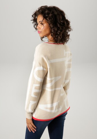 Aniston CASUAL Pullover in Beige