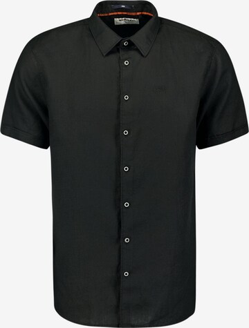 No Excess Regular fit Button Up Shirt in Black: front