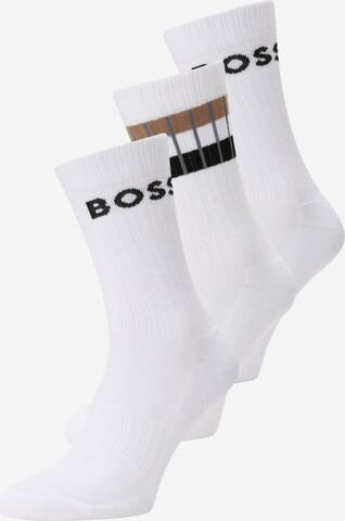 Chaussettes BOSS en blanc : devant