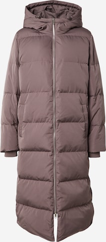 Y.A.S Winter Coat in Brown: front