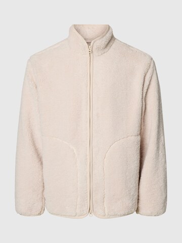SELECTED Fleecejakke i beige: forside