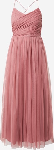 Maya Deluxe Evening Dress in Pink: front