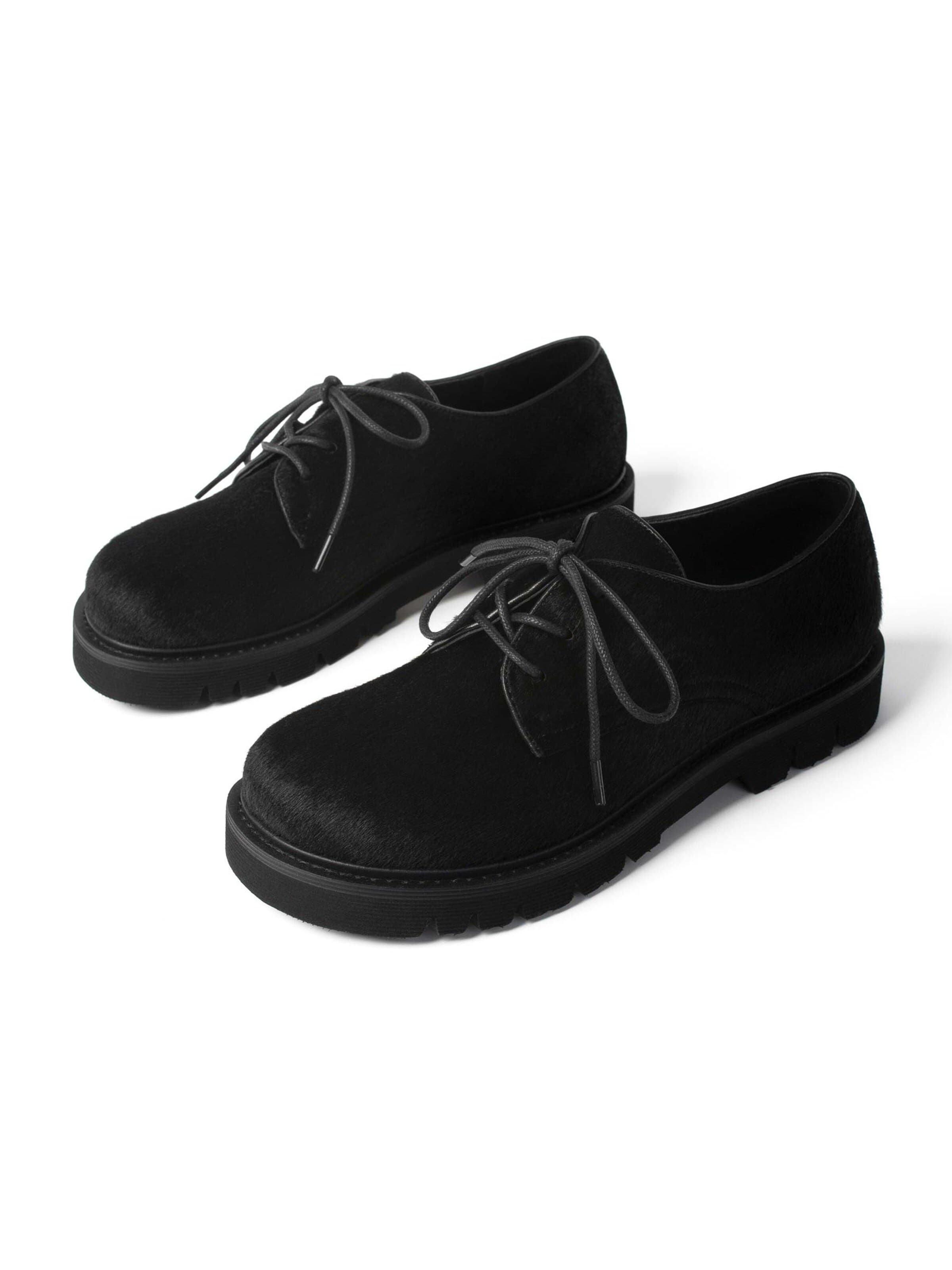 L37 HANDMADE SHOES Veterschoen 'PIXIE RUSH' in Zwart