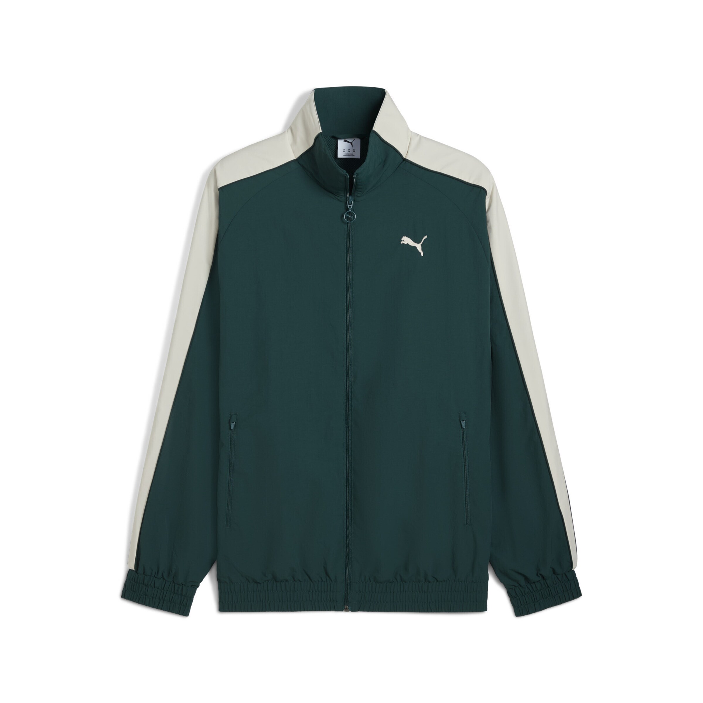 PUMA Sweat jacket 'T7' in Green: front