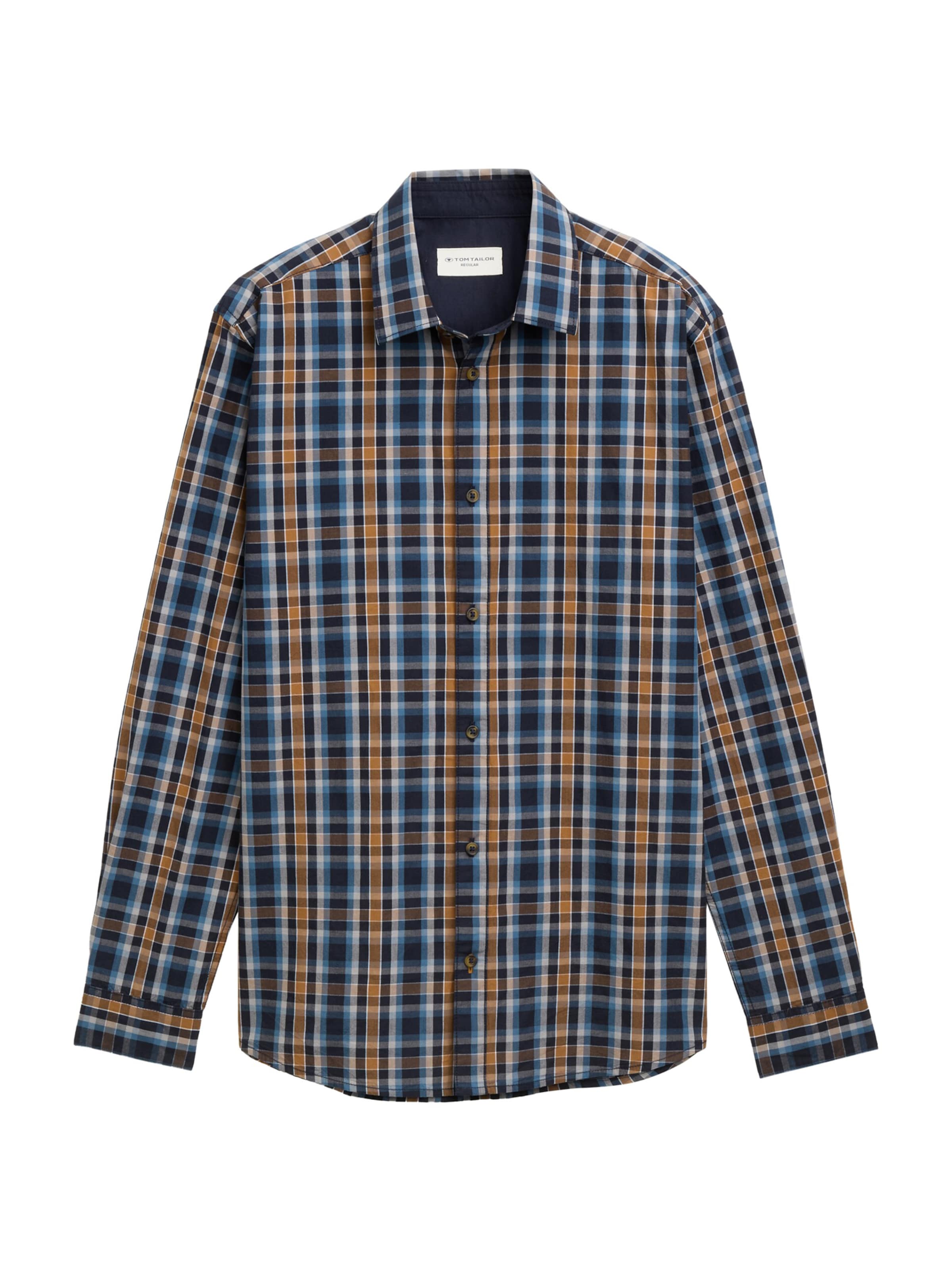 TOM TAILOR Regular fit Πουκάμισο σε μπλε: μπροστά