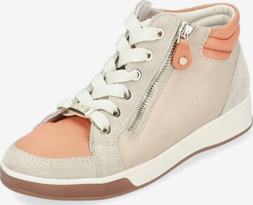 ARA High-Top Sneakers in Beige: front