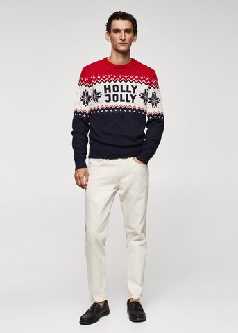 MANGO MAN Pullover 'Jolly' in Blau