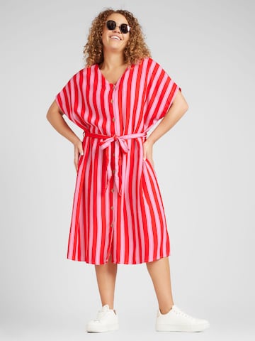 ONLY Carmakoma Kleid 'BILLIE LIFE' in Rot